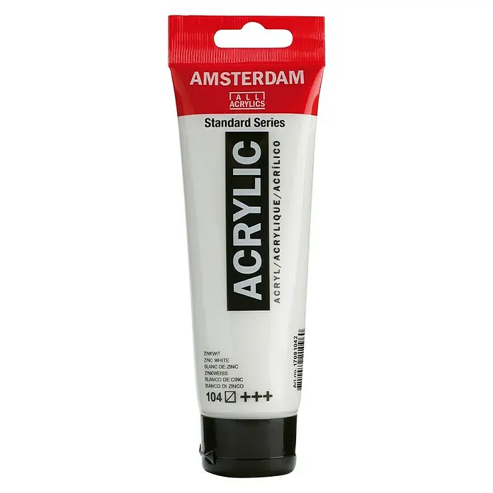 Talens Amsterdam Pintura acrílica Standard - Blanco zinc, 120 ml, Tubo