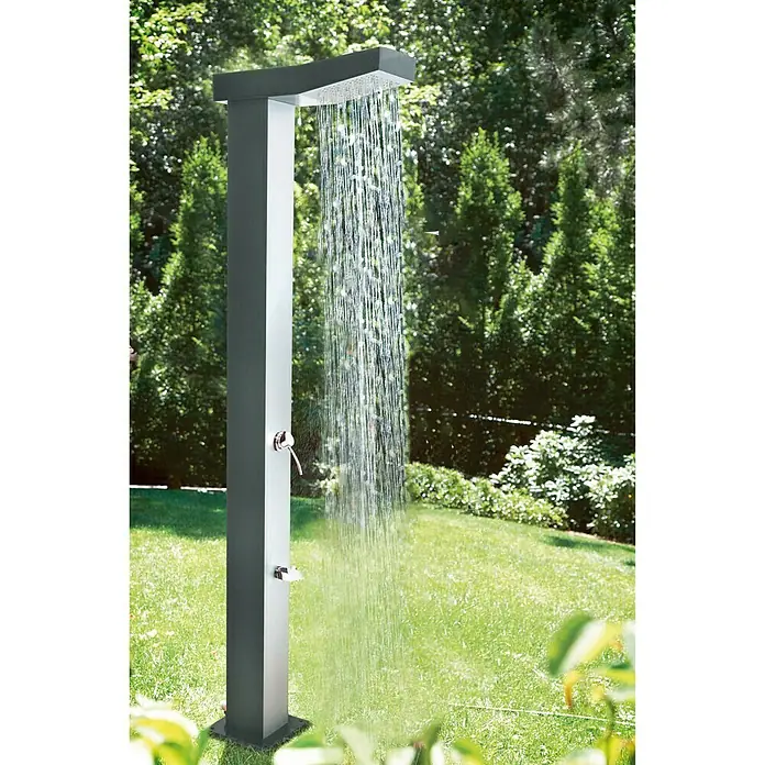 Steinbach Solardusche Speed-Shower Deluxe - Höhe: 210 cm, Fassungsvermögen: 40 l, Wassertemperatur regelbar, Schwarz
