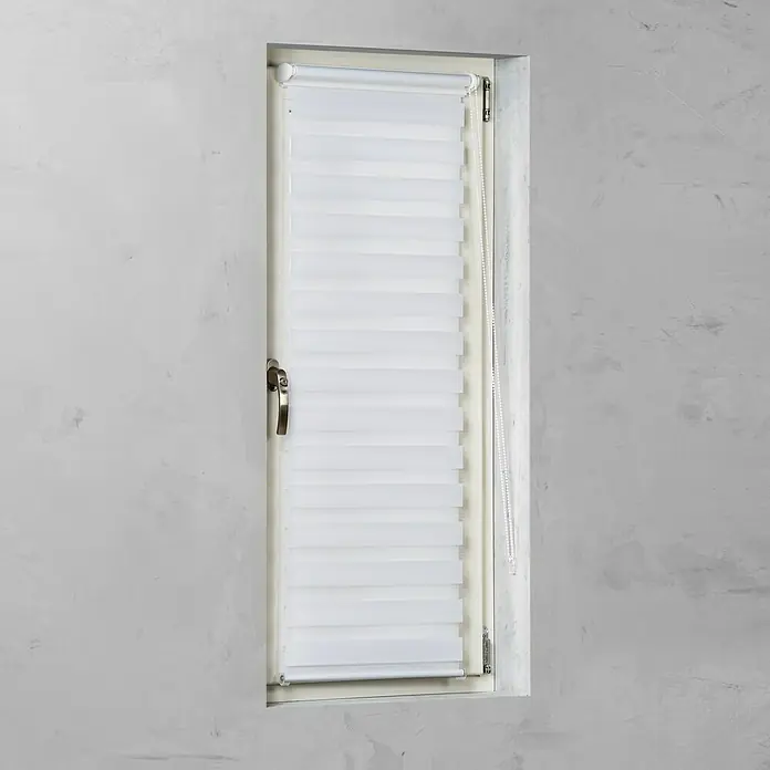 Dvostruka rolo zavjesa Basic - Š x V: 90 x 150 cm, Bijele boje - Pogled sprijeda