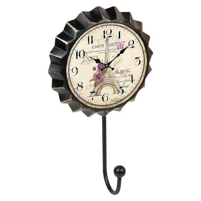 Nesu Gancho para colgar Chapa Reloj Paris - Número de ganchos: 1 ud., L x An x Al: 11 x 19 x 4,5 cm