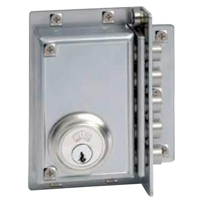JiS Cerradura con cerrojo 239 - Tipo de cerradura: Cerradura de bombín, DIN-derecha, Puerta exterior, Cromado mate