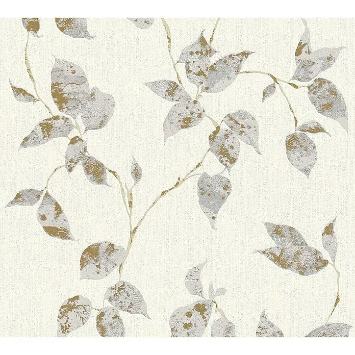 AS Creation Flavour Vliestapete Blumenranke - Grau, Floral, 10,05 x 0,53 m - Detailaufnahme