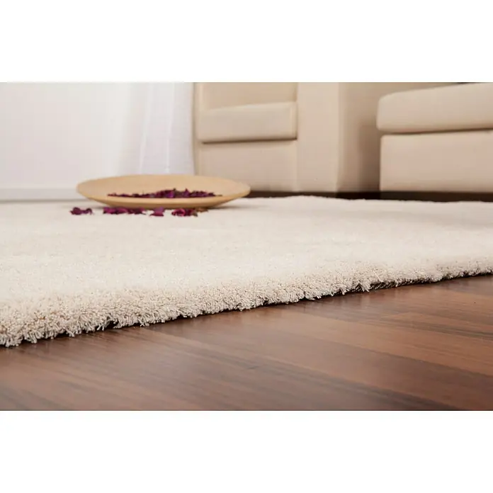 Doppelwaschtisch Super Soft Shaggy - Ivory, 230 x 160 cm, 100 % Polyester (Flor) - Detailaufnahme