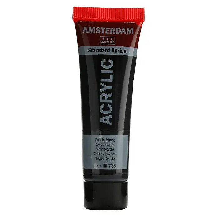 Talens Amsterdam Pintura acrílica Standard - Hierro micáceo negro, 20 ml, Tubo