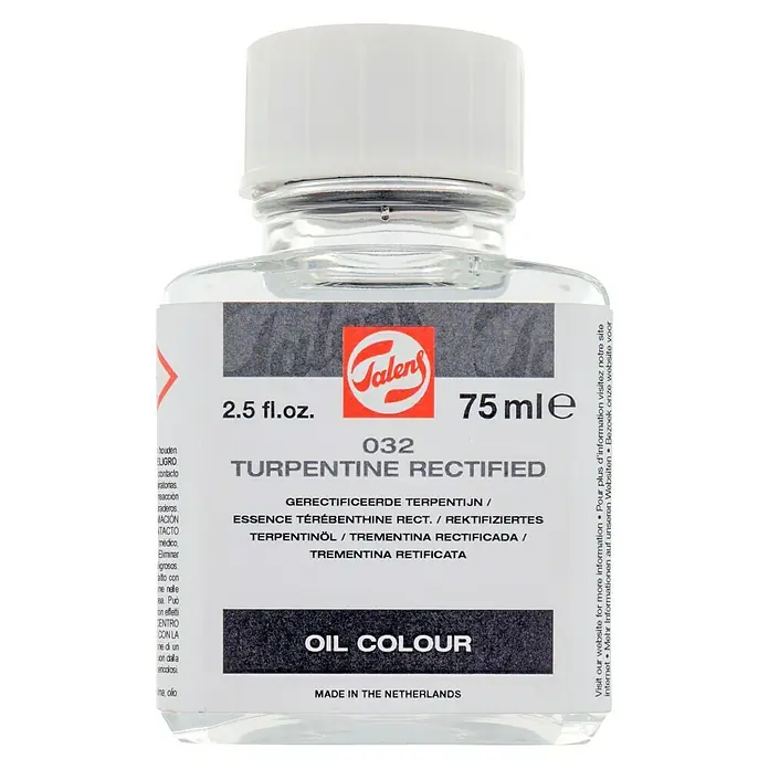 Talens Limpiador y disolvente para pinceles Trementina Rectificada - Incoloro, 75 ml