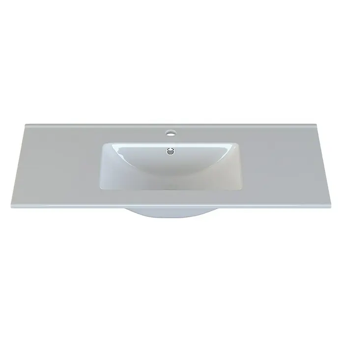 Camargue Espacio Ugradbeni umivaonik Plan - 100 x 46 cm, Keramika, Bijele boje - Pogled sprijeda