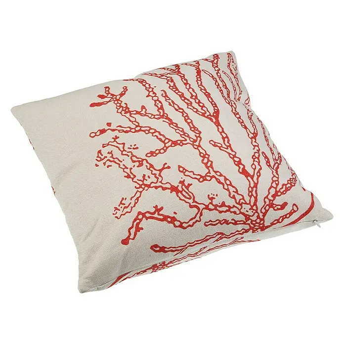 Cojín Coral - Rojo, 45 x 45 cm, 100% poliéster