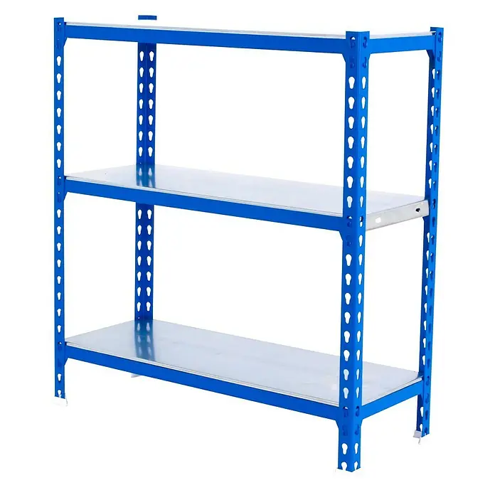Simonrack Simonclick Estantería metálica - L x An x Al: 50 x 90 x 90 cm, Capacidad de carga: 180 kg/balda, Número de baldas: 3 ud., Azul