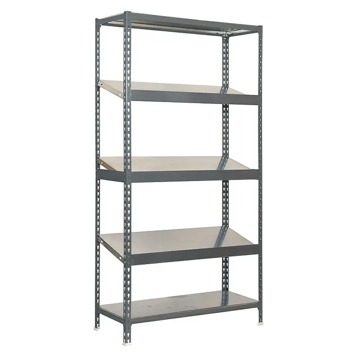 Simonrack Simonclick Estantería metálica Simonexpo Plus - L x An x Al: 40 x 100 x 200 cm, Capacidad de carga: 200 kg/balda, Número de baldas: 5 ud., Gris