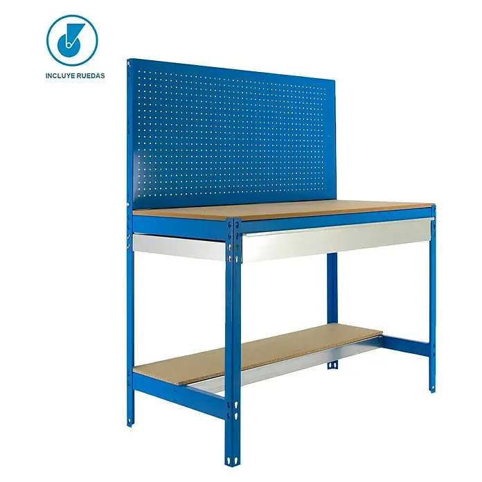 Simonrack Simonwork Banco de trabajo BT2 Box Mobile - L x An x Al: 61 x 91 x 144,5 cm, Capacidad de carga: 280 kg, Azul