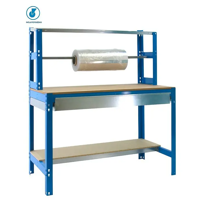 Simonrack Simonwork Banco de trabajo BT4 Box Mobile - L x An x Al: 76 x 121 x 144,5 cm, Capacidad de carga: 280 kg, Azul