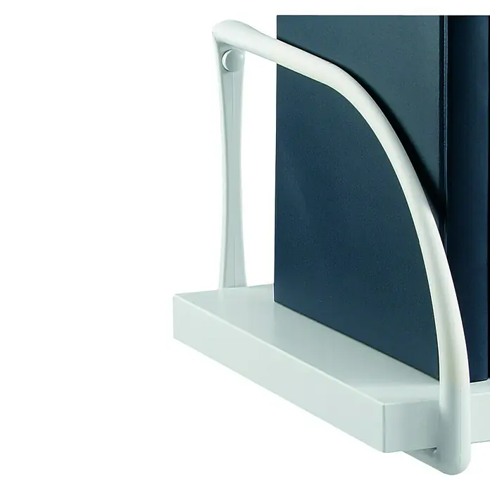 Format Wandregalhalter Biblo - L x B x H: 25 x 1,9 x 25 cm, Weiß - Vorderansicht