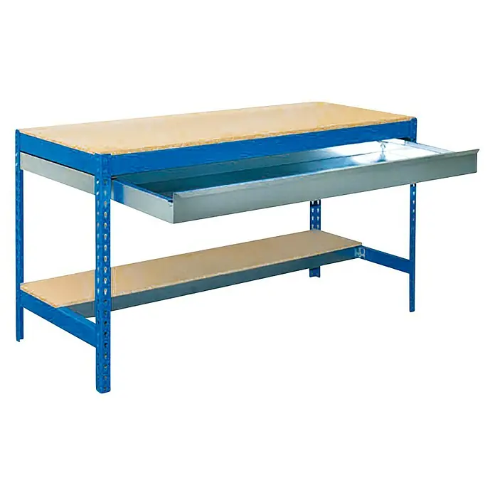 Simonrack Simonwork Banco de trabajo BT0 Box - L x An x Al: 76 x 151 x 84,2 cm, Capacidad de carga: 885 kg, Azul