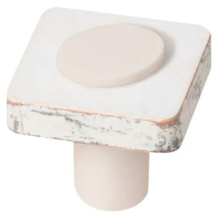 Nesu Pomo para muebles Cuadrado Shabby - Madera