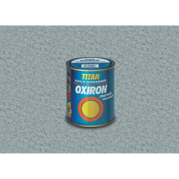 Oxiron Esmalte para metal - Gris plata, 750 ml, Martelé