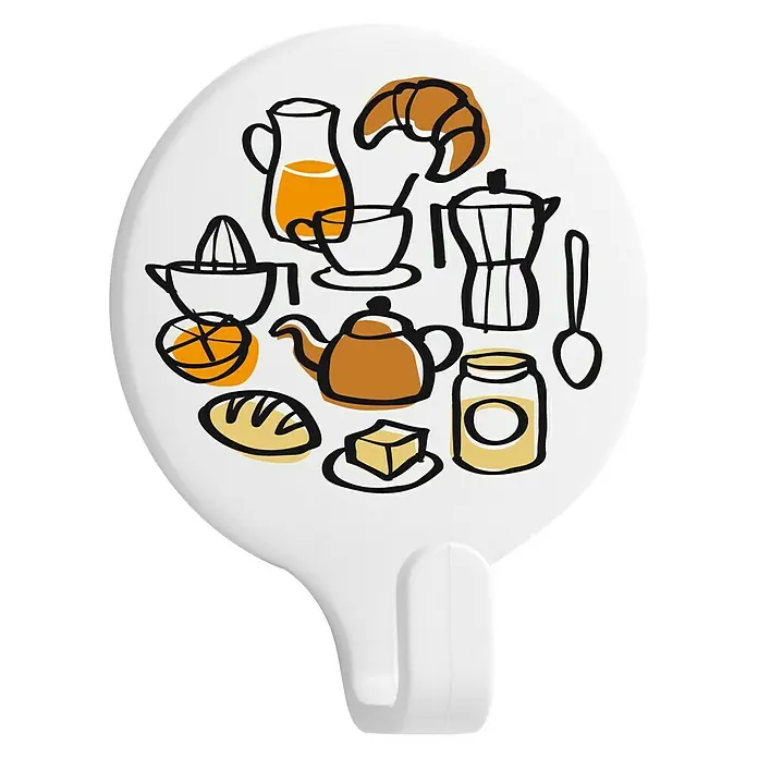 Inofix Colgador adhesivo Cocina - 2 ud., Blanco, Redonda