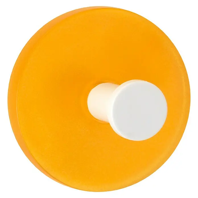 Inofix Colgador adhesivo 2311 - 2 ud., Plástico, Naranja, Redonda