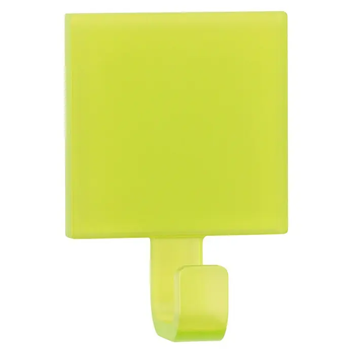 Inofix Colgador adhesivo 2305 - 1 ud., Plástico, Verde, Cuadrado