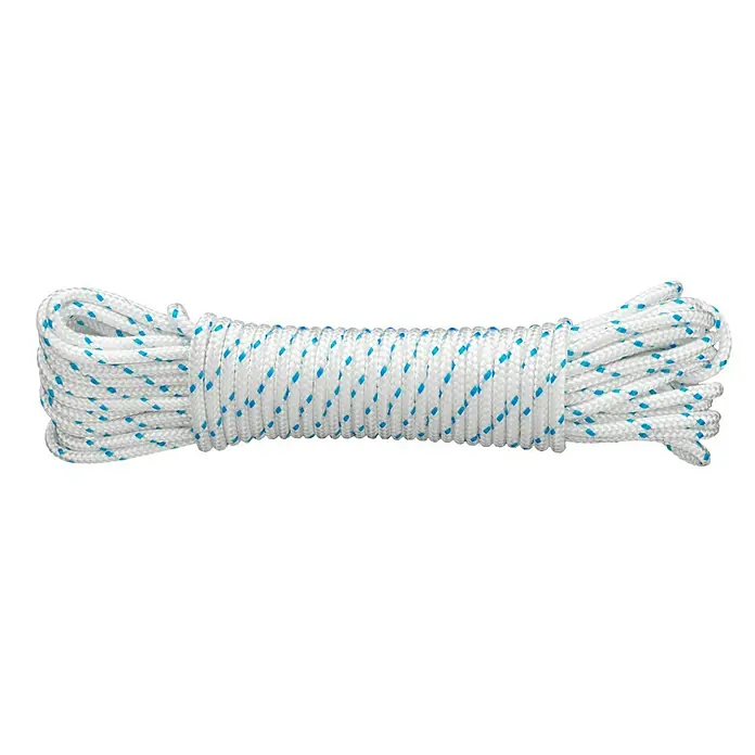 Cordel de poliéster DY2702880 - Ø x L: 4 mm x 20 m, Poliéster, Blanco, Trenzado (16 veces)