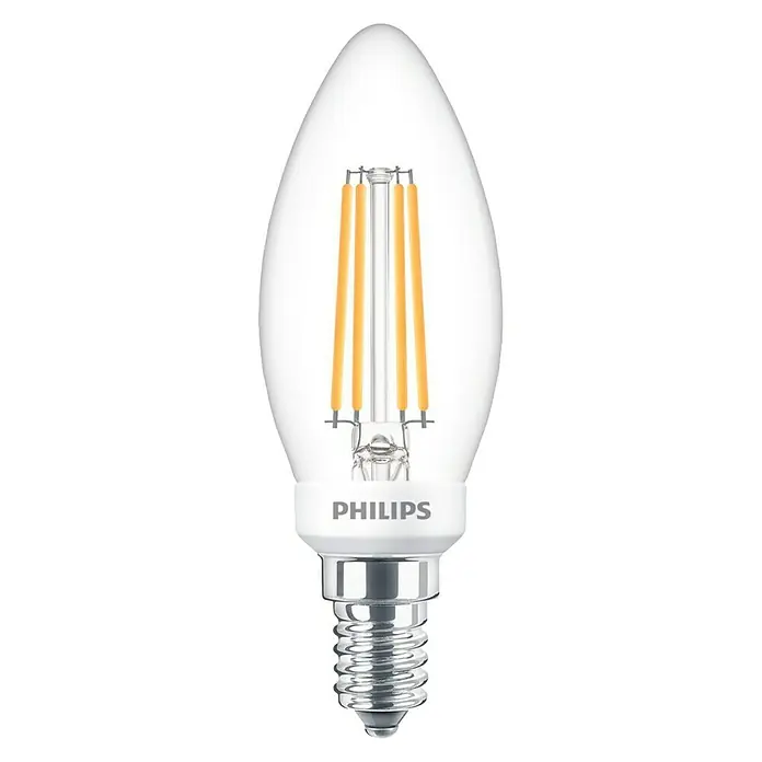Philips Bombilla LED Vintage Vela - 5 W, E14, Color de luz: Blanco cálido, Vela
