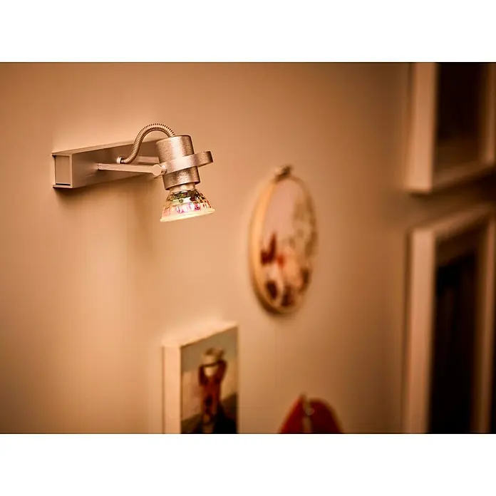 Philips Bombilla LED - 4,6 W, GU10, Color de luz: Blanco cálido, Redonda
