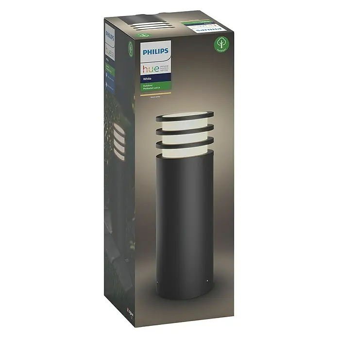 Philips Hue LED-Sockelleuchte Lucca - 1-flammig, 9,5 W, Warmweiß, IP44