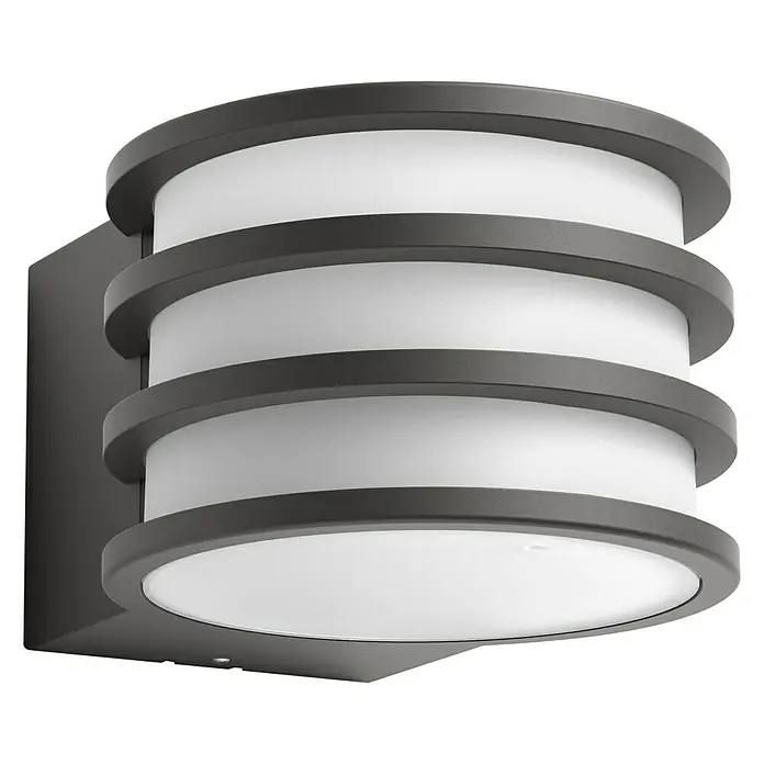 Philips Hue LED-Außenwandleuchte Lucca - 9,5 W, 17 x 21,5 x 12,9 cm, Anthrazit, IP44