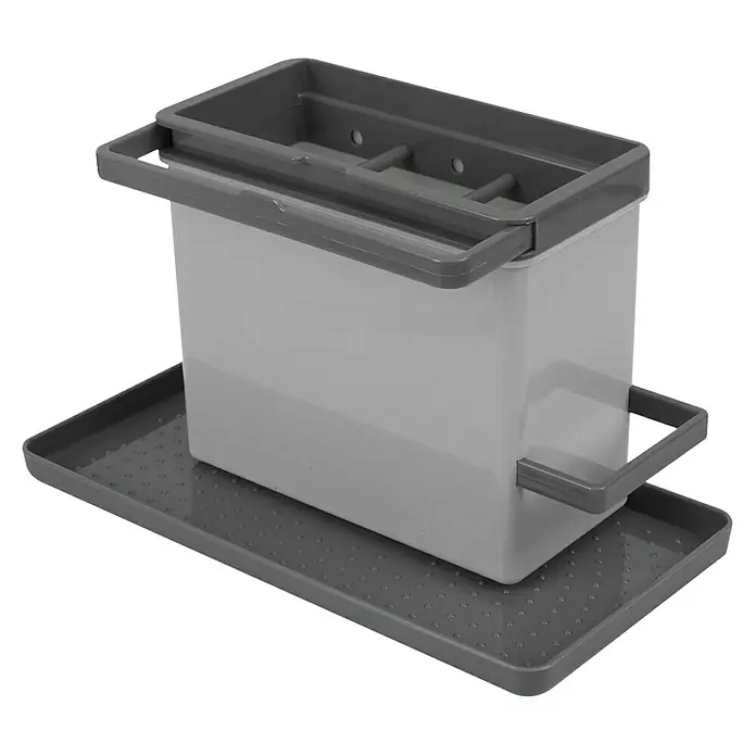 Metaltex Spülbecken-Organizer Tidy-Tex - L x B x H: 24 x 13 x 14 cm, Grau - Vorderansicht
