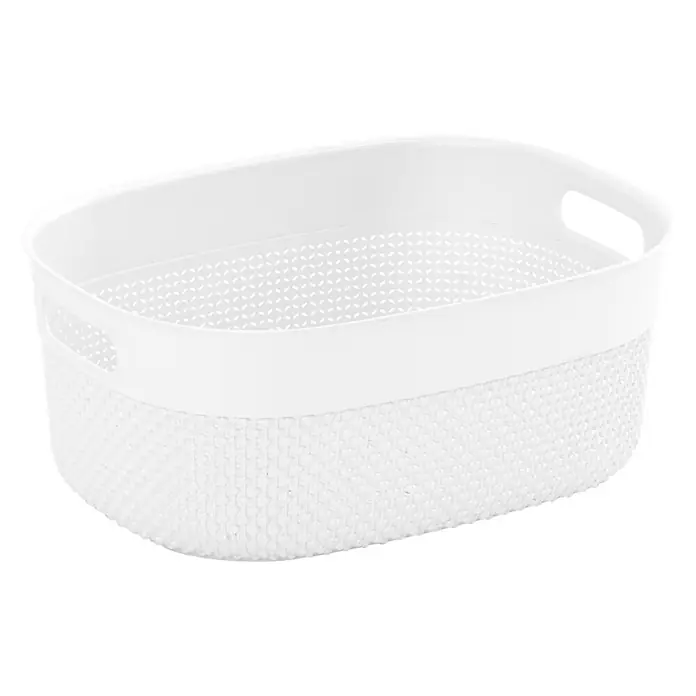 Keter Korb Filo M - L x B x H: 29 x 38 x 15 cm, Weiß - Linke Seitenansicht