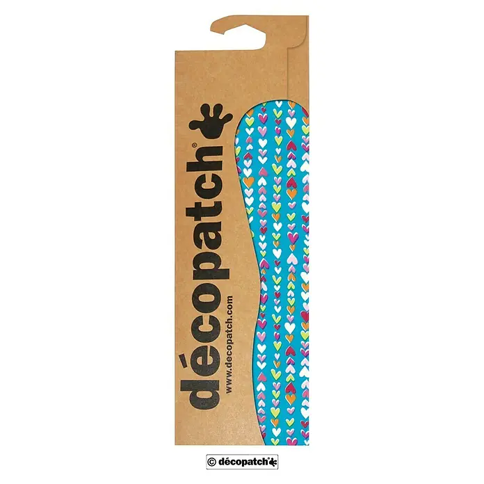 Décopatch Papel decorativo Corazones - Azul, 3 ud., 40 x 30 cm