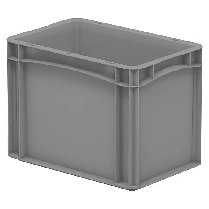 Surplus Systems Eurobox - L x B x H: 30 x 20 x 22 cm, Kunststoff, Grau - Rechte Seitenansicht