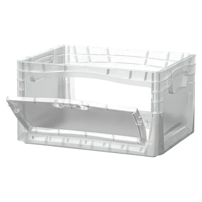 Surplus Systems Eurobox Door - L x B x H: 40 x 30 x 22 cm, Klappe, Kunststoff, Transparent - Linke Seitenansicht