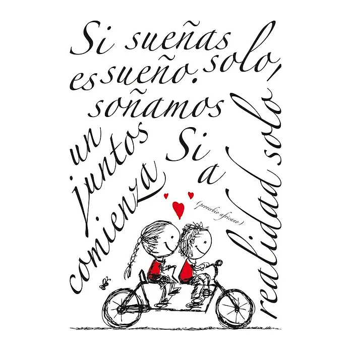 Adhesivos decorativos textos: Sueños - Lámina adhesiva decorativa, 70 x 47 cm, Negro/Rojo