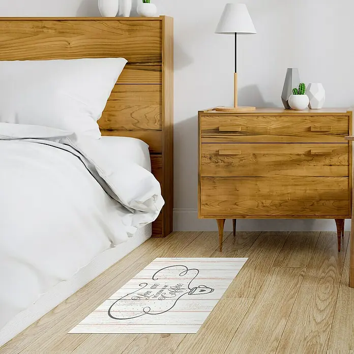 Alfombra de vinilo Croma Coffee - Beige/Marrón, 110 x 50 cm