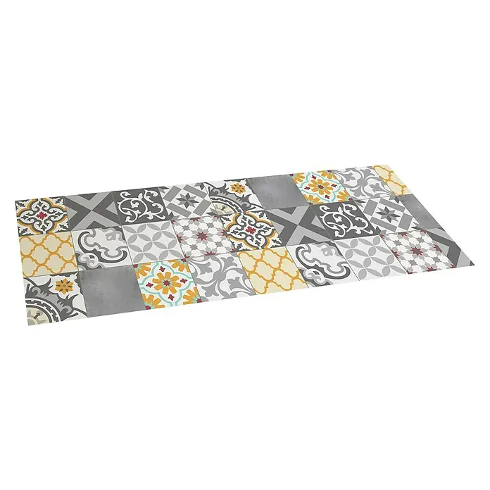 Alfombra de vinilo Croma Patch - Gris, Amarillo, 140 x 50 cm