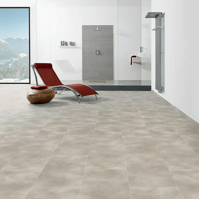Living by Haro Designboden HydroStar Finca Beton Hellgrau - 631 x 313 x 6,5 mm, Steinoptik - Stimmungsaufnahme