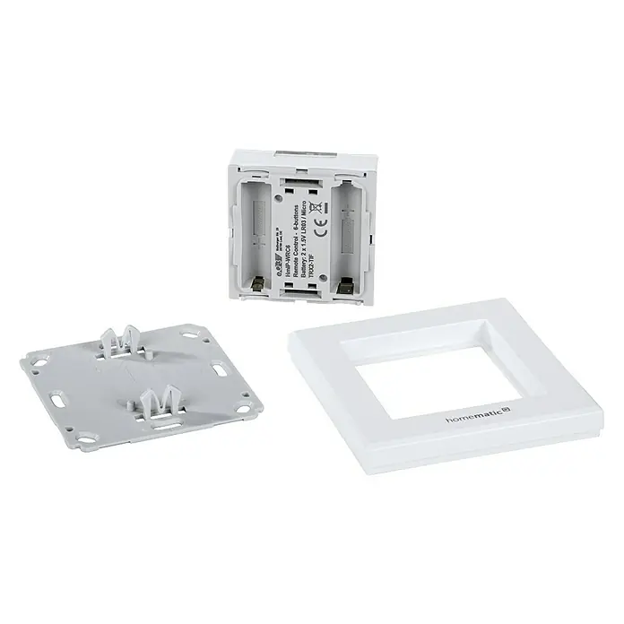 Homematic IP Funk-Wandtaster 6-fach - Batteriebetrieben, Weiß, 22 x 86 x 86 mm - Detailaufnahme