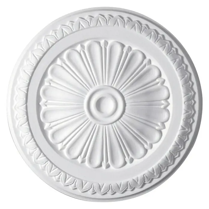 Rosette Classic Style K 9 - Durchmesser: 33 cm, Polystyrol, Weiß - Vorderansicht