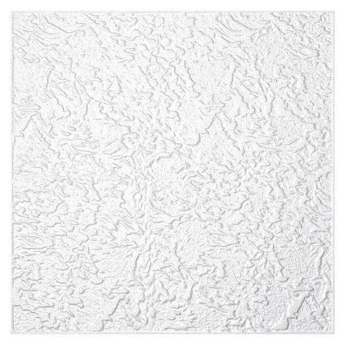 Deckenplatte Dekor 81 - 50 x 50 cm, Weiß, 2 m², Polystyrol - Vorderansicht