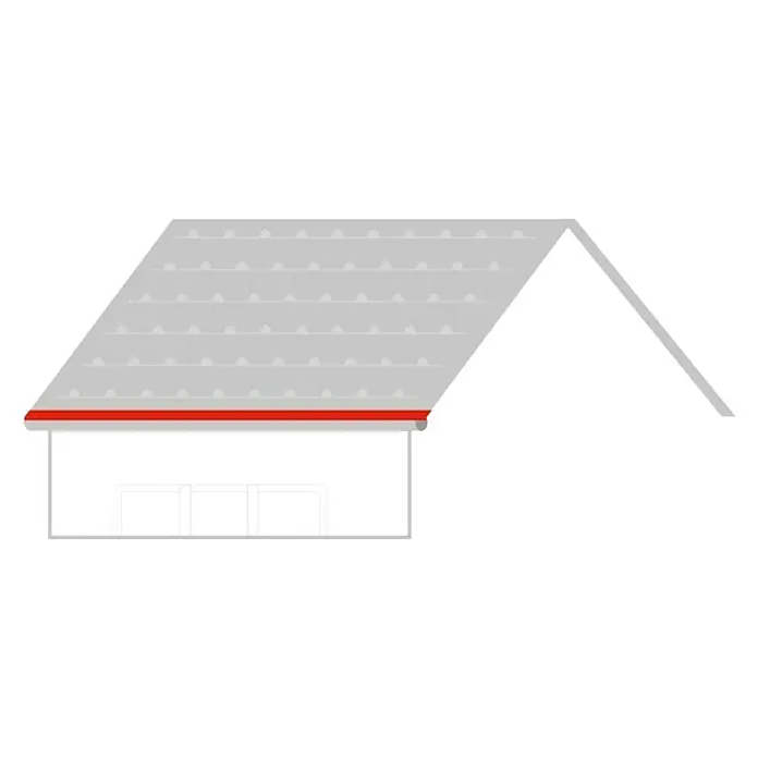 Probau Schürze für Dachrinne - Terrakotta, 100 x 10,8 cm, Stahl - Anwendungsbeispiel