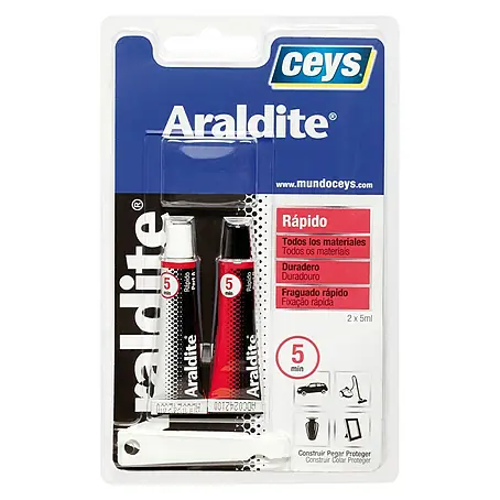 Ceys  Adhesivo de resina epoxi de 2 componentes Rápido Araldite