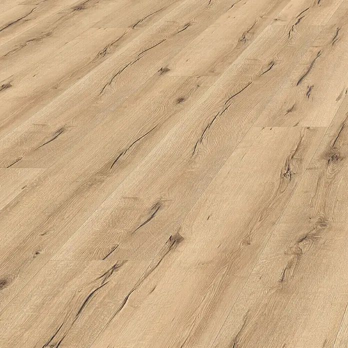 Living by Haro Laminat Gran Via Eiche Italica Creme - 2.200 x 243 x 8 mm, Landhausdiele - Linke Seitenansicht