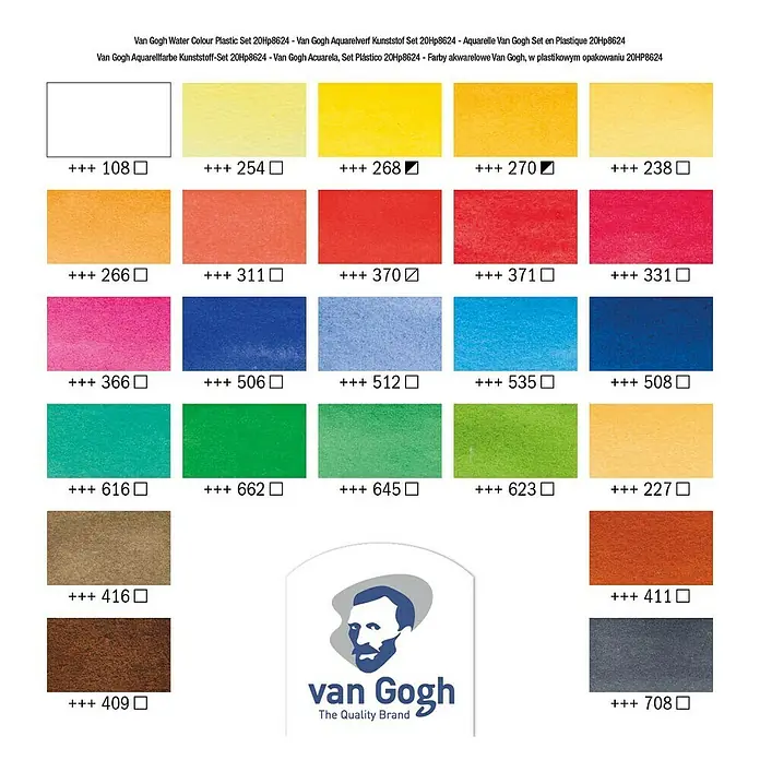 Talens Van Gogh Set de acuarelas 20HP8624 - Multicolor, 24 ud. x 10 ml