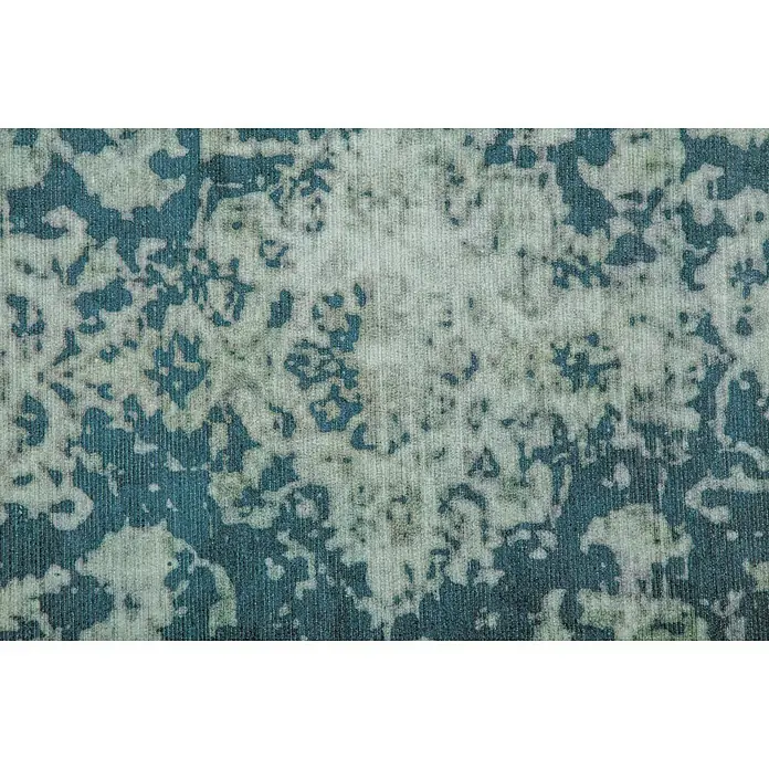 Kayoom Kurzflorteppich Vintage - Petrol, 230 x 160 cm, 100 % Polyacryl - Detailaufnahme