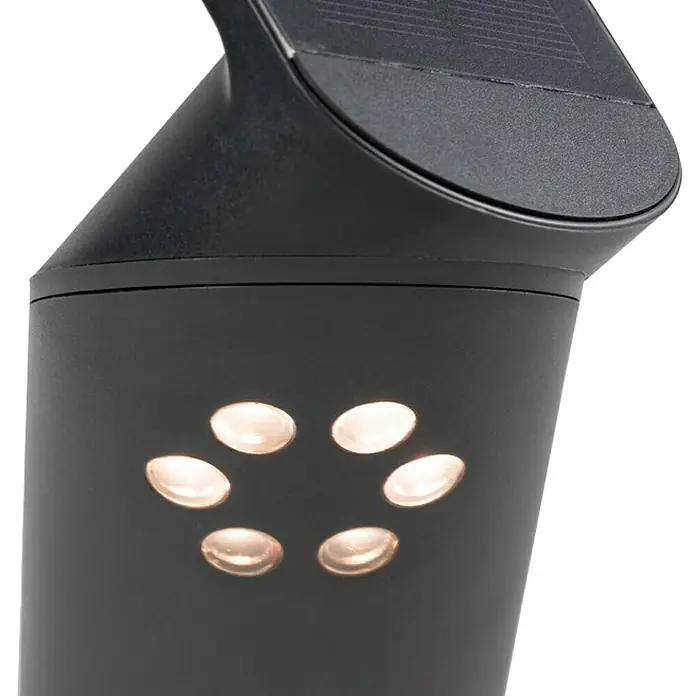 Paulmann Ilias Aplique solar LED para exterior - Detector de movimiento, 1,2 W, Color de luz: Blanco cálido, Antracita, Plástico