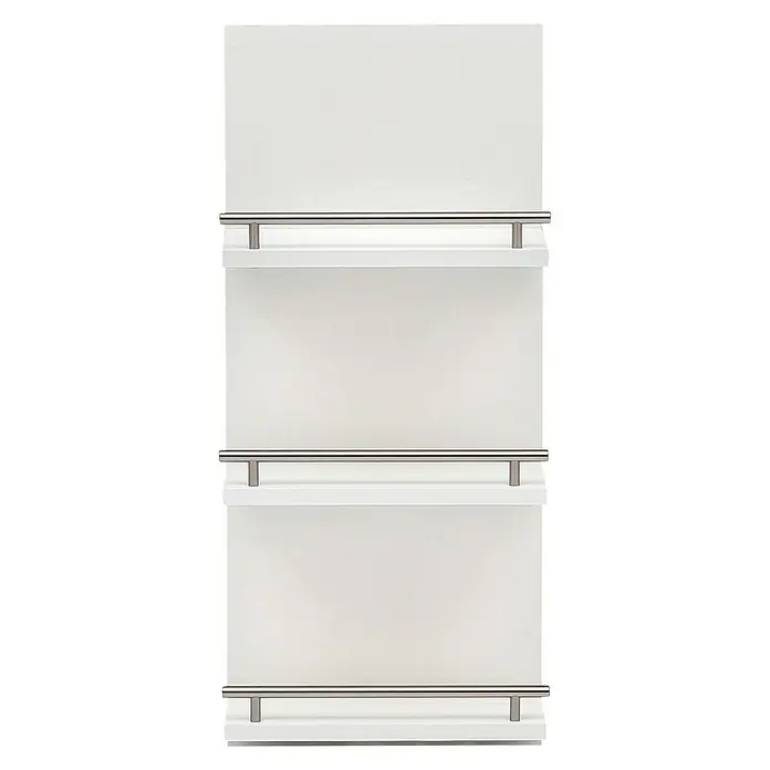 Schildmeyer Niko Regal - 30 x 17,5 x 70 cm, Perlweiß - Vorderansicht