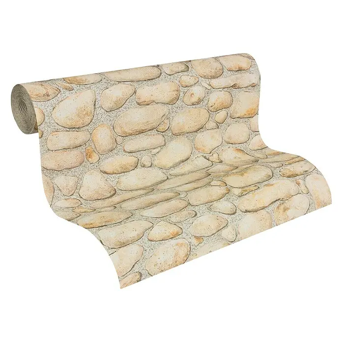 AS Creation Dekora Natur 4 Papiertapete Mauer - Grau, Steinoptik, 10,05 x 0,53 m - Ansicht von oben