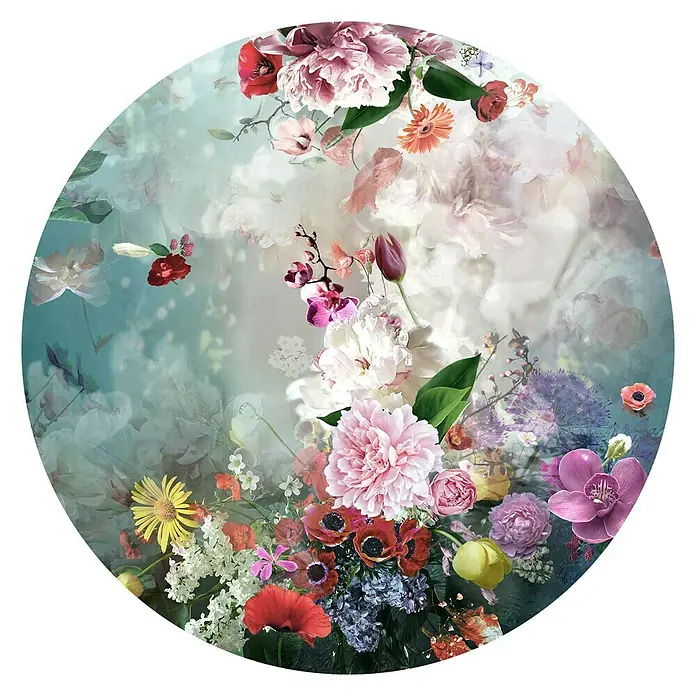 ProArt Glasbild - Flowermix I, Durchmesser: 30 cm - Vorderansicht