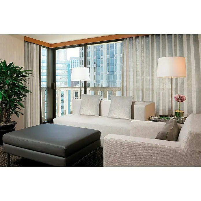 Visillo para ventana Espiga - 140 x 270 cm, 68% poliéster, 4% algodón y  28% lino, Lino