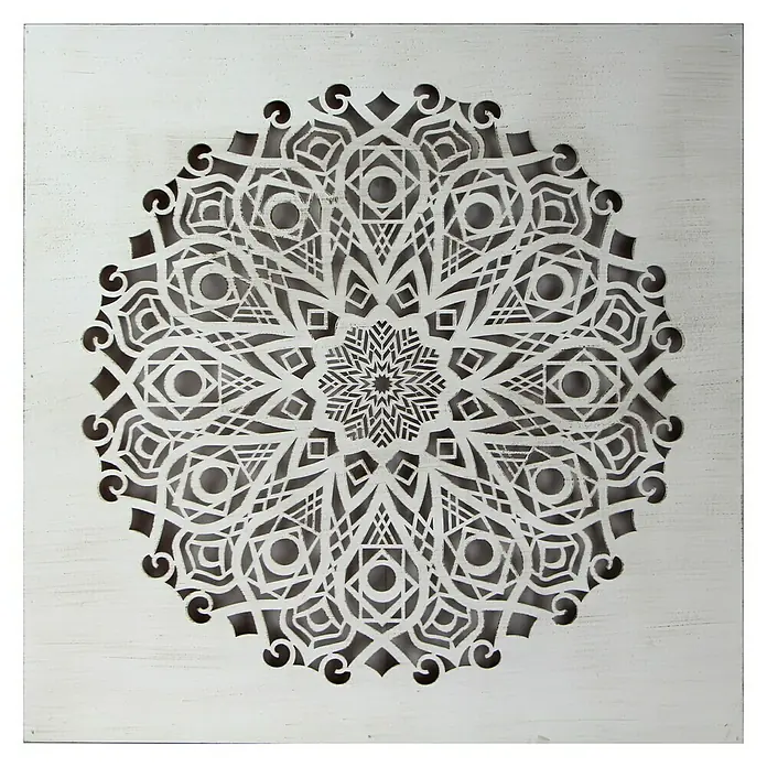 Cuadro de madera Mándala 123 - Mosaico, An x Al: 40 x 40 cm